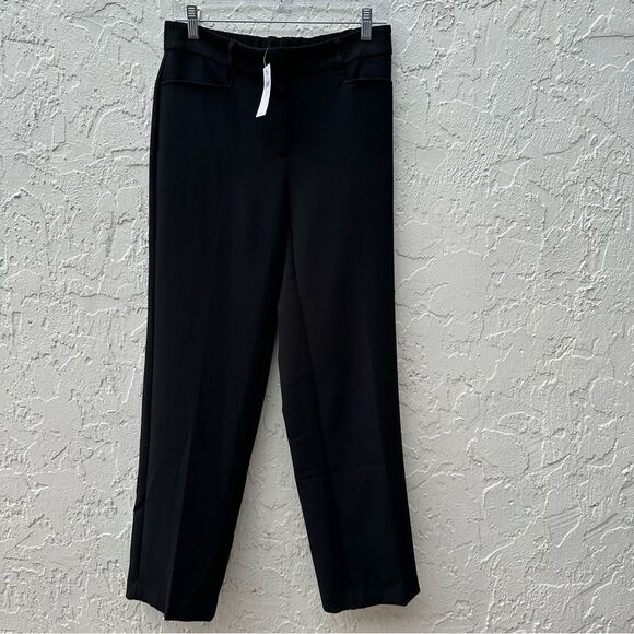J JILL Pants Women 6 Straight Leg Office Work Black Minimalist - Picture 2 of 11